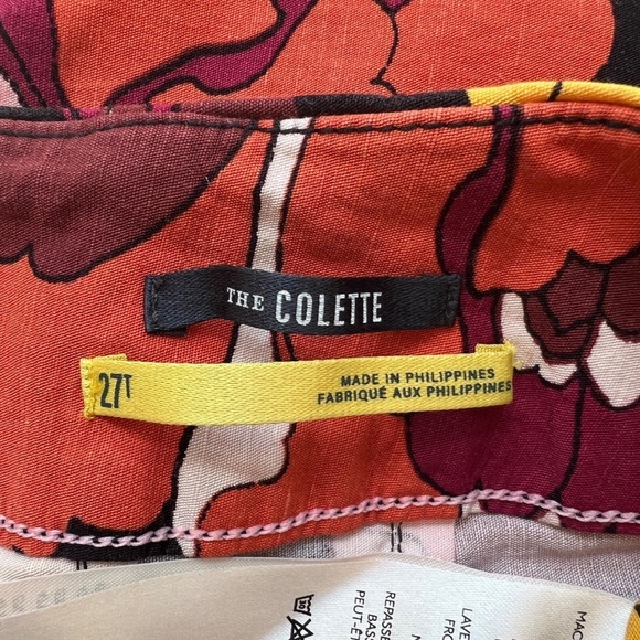 New Anthropologie Maeve The Colette Floral Wide Leg High Waist Pants Size 27T - Picture 9 of 10